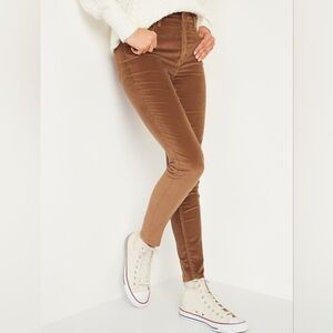 {Old Navy} High Rise Rockstar Super Skinny Secret-Slim Pockets Velvet Pants